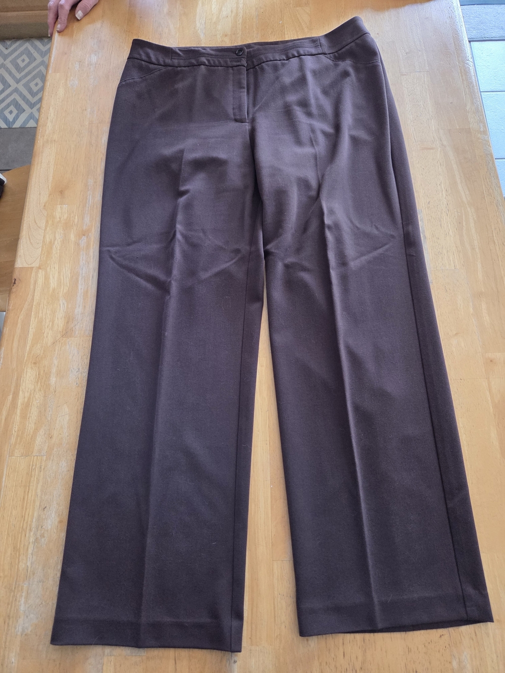 Straight-Leg Women's Dress Pants in Dark Brown